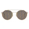 Fendi - Eyeline - Round Sunglasses - Gold - Sunglasses - Fendi Eyewear - Avvenice