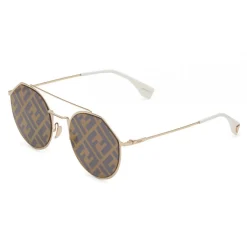 Fendi - Eyeline - Round Sunglasses - Gold - Sunglasses - Fendi Eyewear - Avvenice