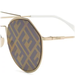 Fendi - Eyeline - Round Sunglasses - Gold - Sunglasses - Fendi Eyewear - Avvenice