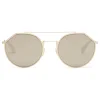 Fendi - Eyeline - White and Gold Round Sunglasses - Sunglasses - Fendi Eyewear - Avvenice