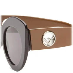 Fendi - F is Fendi - Black and Brown Cat Eye Sunglasses - Sunglasses - Fendi Eyewear - Avvenice