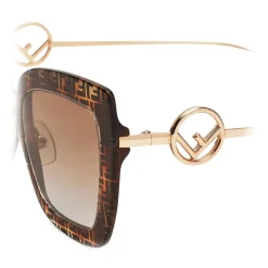 Fendi - F is Fendi - Cat Eye Sunglasses - Havana - Sunglasses - Fendi Eyewear - Avvenice
