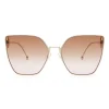 Fendi - F is Fendi - Cat Eye Sunglasses - Gold - Sunglasses - Fendi Eyewear - Avvenice