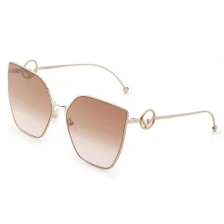 Fendi - F is Fendi - Cat Eye Sunglasses - Gold - Sunglasses - Fendi Eyewear - Avvenice