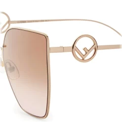 Fendi - F is Fendi - Cat Eye Sunglasses - Gold - Sunglasses - Fendi Eyewear - Avvenice