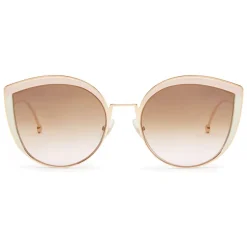 Fendi - F is Fendi - Copper Cat Eye Oversize Sunglasses - Sunglasses - Fendi Eyewear - Avvenice