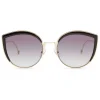 Fendi - F is Fendi - Gold Cat Eye Oversize Sunglasses - Sunglasses - Fendi Eyewear - Avvenice
