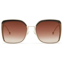 Fendi - F is Fendi - Gold Square Oversize Sunglasses - Sunglasses - Fendi Eyewear - Avvenice