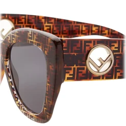 Fendi - F is Fendi - Havana FF Cat Eye Sunglasses - Sunglasses - Fendi Eyewear - Avvenice
