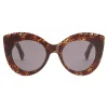Fendi - F is Fendi - Havana Gray FF Cat Eye Sunglasses - Sunglasses - Fendi Eyewear - Avvenice