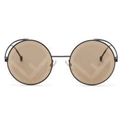 Fendi - F is Fendi - Round Sunglasses - Black Brown - Sunglasses - Fendi Eyewear - Avvenice