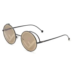 Fendi - F is Fendi - Round Sunglasses - Black Brown - Sunglasses - Fendi Eyewear - Avvenice
