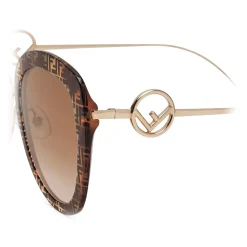 Fendi - F is Fendi - Round Sunglasses - Havana - Sunglasses - Fendi Eyewear - Avvenice