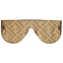 Fendi - Fabulous 2.0 - Shield Sunglasses - Brown - Sunglasses - Fendi Eyewear - Avvenice