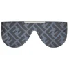 Fendi - Fabulous 2.0 - Shield Sunglasses - Gray - Sunglasses - Fendi Eyewear - Avvenice