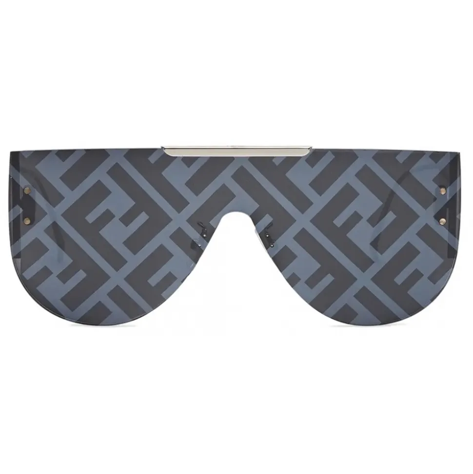 Fendi - Fabulous 2.0 - Shield Sunglasses - Gray - Sunglasses - Fendi Eyewear - Avvenice