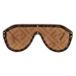 Fendi - Fabulous - Beige Mask Oversize Sunglasses - Sunglasses - Fendi Eyewear - Avvenice