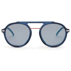 Fendi - Fantastic - Blue Round Aviator Sunglasses Fashion Show FW17-18 - Sunglasses - Fendi Eyewear - Avvenice