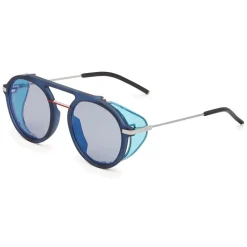 Fendi - Fantastic - Blue Round Aviator Sunglasses Fashion Show FW17-18 - Sunglasses - Fendi Eyewear - Avvenice