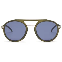 Fendi - Fantastic - Green Round Aviator Sunglasses Fashion Show FW17-18 - Sunglasses - Fendi Eyewear - Avvenice