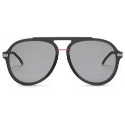 Fendi - Fantastic - Satin Black Aviator Oversize Sunglasses - Sunglasses - Fendi Eyewear - Avvenice