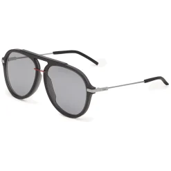 Fendi - Fantastic - Satin Black Aviator Oversize Sunglasses - Sunglasses - Fendi Eyewear - Avvenice