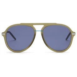Fendi - Fantastic - Satin Green Aviator Oversize Sunglasses - Sunglasses - Fendi Eyewear - Avvenice
