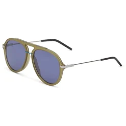 Fendi - Fantastic - Satin Green Aviator Oversize Sunglasses - Sunglasses - Fendi Eyewear - Avvenice
