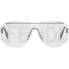 Fendi - Fendi Code - Shield Sunglasses - Silver - Sunglasses - Fendi Eyewear - Avvenice