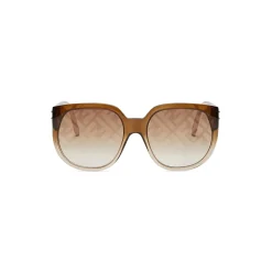 Fendi - Fendi Dawn - Oversize Round Sunglasses - Brown - Sunglasses - Fendi Eyewear - Avvenice
