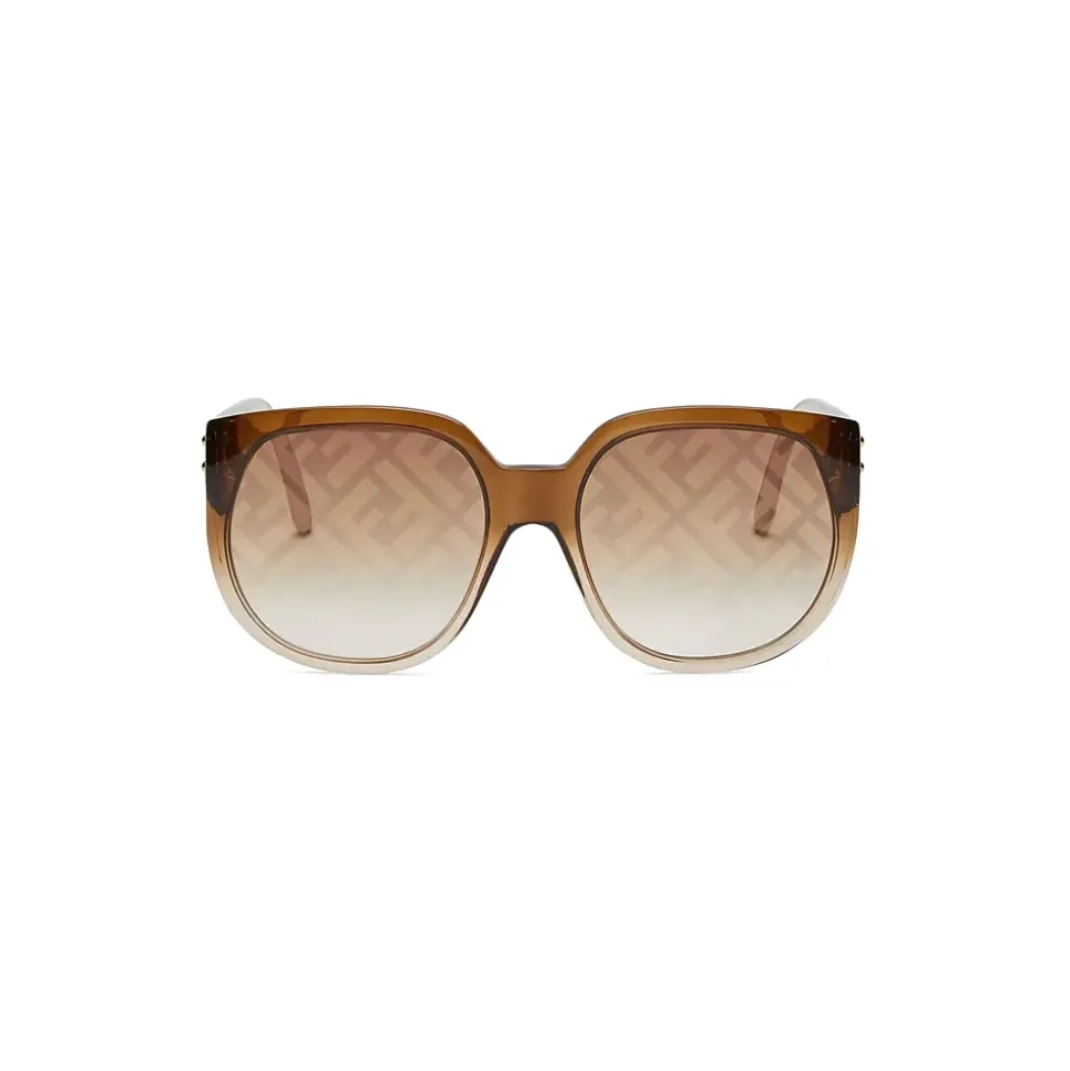 Fendi - Fendi Dawn - Oversize Round Sunglasses - Brown - Sunglasses - Fendi Eyewear - Avvenice