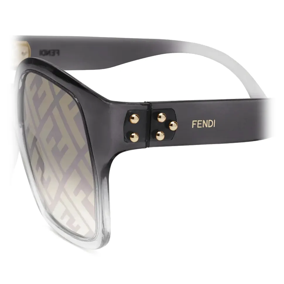 Fendi - Fendi Dawn - Oversize Square Sunglasses - Black - Sunglasses - Fendi Eyewear - Avvenice