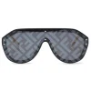 Fendi - Fendi Fabulous - Shield Sunglasses - Black - Sunglasses - Fendi Eyewear - Avvenice