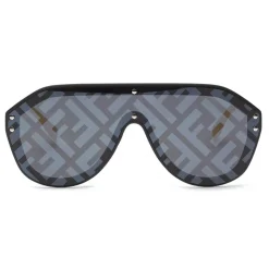 Fendi - Fendi Fabulous - Shield Sunglasses - Black - Sunglasses - Fendi Eyewear - Avvenice
