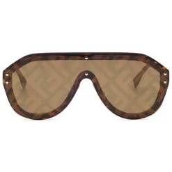 Fendi - Fendi Fabulous - Shield Sunglasses - Brown - Sunglasses - Fendi Eyewear - Avvenice