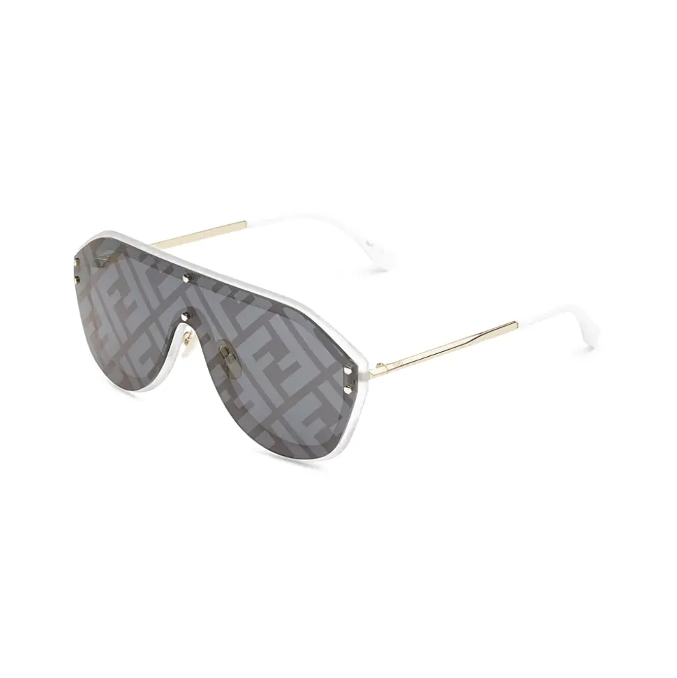 Fendi - Fendi Fabulous - Shield Sunglasses - Gold Gray - Sunglasses - Fendi Eyewear - Avvenice