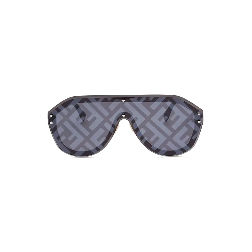 Fendi - Fendi Fabulous - Shield Sunglasses - Dark Ruthenium Gray - Sunglasses - Fendi Eyewear - Avvenice
