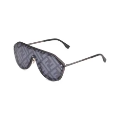 Fendi - Fendi Fabulous - Shield Sunglasses - Dark Ruthenium Gray - Sunglasses - Fendi Eyewear - Avvenice
