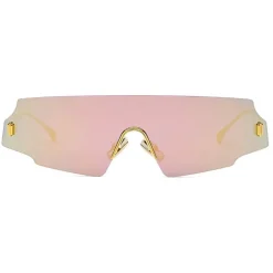 Fendi - Fendi Forceful - Shield Sunglasses - Rose Gold - Sunglasses - Fendi Eyewear - Avvenice