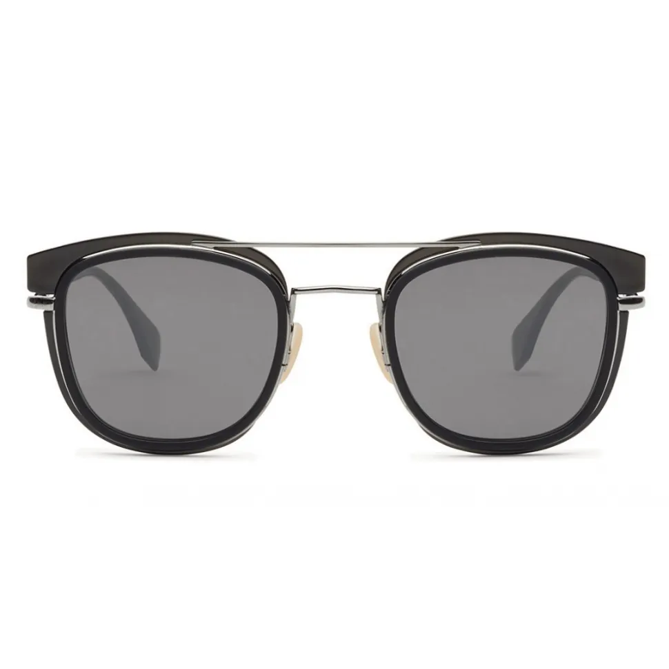 Fendi - Fendi Glass - Square Sunglasses - Grey Dark Ruthenium - Sunglasses - Fendi Eyewear - Avvenice