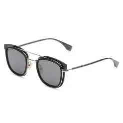 Fendi - Fendi Glass - Square Sunglasses - Grey Dark Ruthenium - Sunglasses - Fendi Eyewear - Avvenice