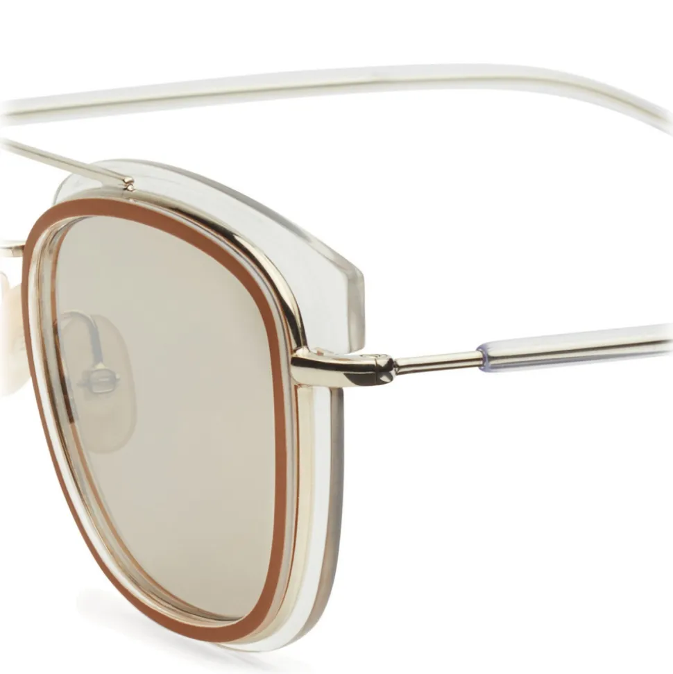 Fendi - Fendi Glass - Square Sunglasses - Transparent Gold - Sunglasses - Fendi Eyewear - Avvenice