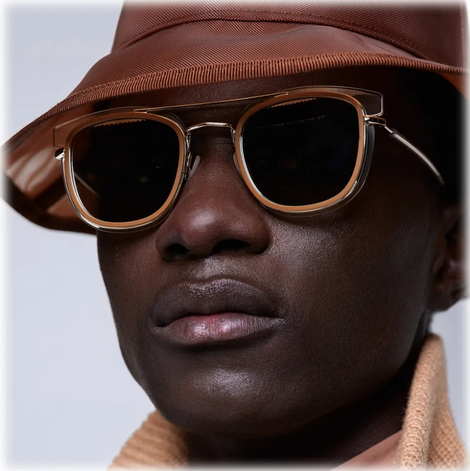 Fendi - Fendi Glass - Square Sunglasses - Transparent Gold - Sunglasses - Fendi Eyewear - Avvenice