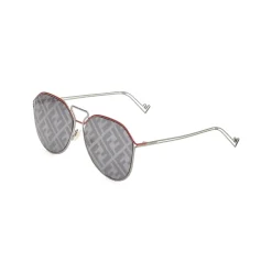 Fendi - Fendi Grid - Pilot Sunglasses - Red Ruthenium - Sunglasses - Fendi Eyewear - Avvenice