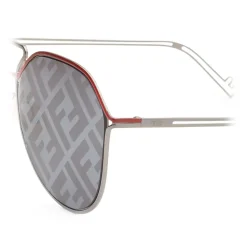 Fendi - Fendi Grid - Pilot Sunglasses - Red Ruthenium - Sunglasses - Fendi Eyewear - Avvenice