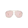 Fendi - FF Family - Oversize Pilot Sunglasses - Gold Pink - Sunglasses - Fendi Eyewear - Avvenice
