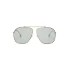 Fendi - FF Family - Oversize Pilot Sunglasses - Gold Green - Sunglasses - Fendi Eyewear - Avvenice
