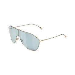 Fendi - FF Family - Shield Sunglasses - Gold light Blue - Sunglasses - Fendi Eyewear - Avvenice