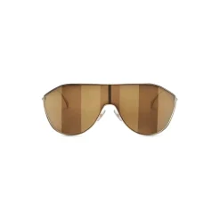 Fendi - FF Family - Shield Sunglasses - Brown - Sunglasses - Fendi Eyewear - Avvenice