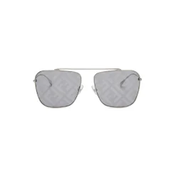 Fendi - FF Family - Square Caravan Sunglasses - Gold Gray - Sunglasses - Fendi Eyewear - Avvenice
